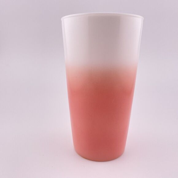 Hazel Atlas Moderntone Platonite Tumblers Glass Ombre Pink Vintage - Picture 3 of 9